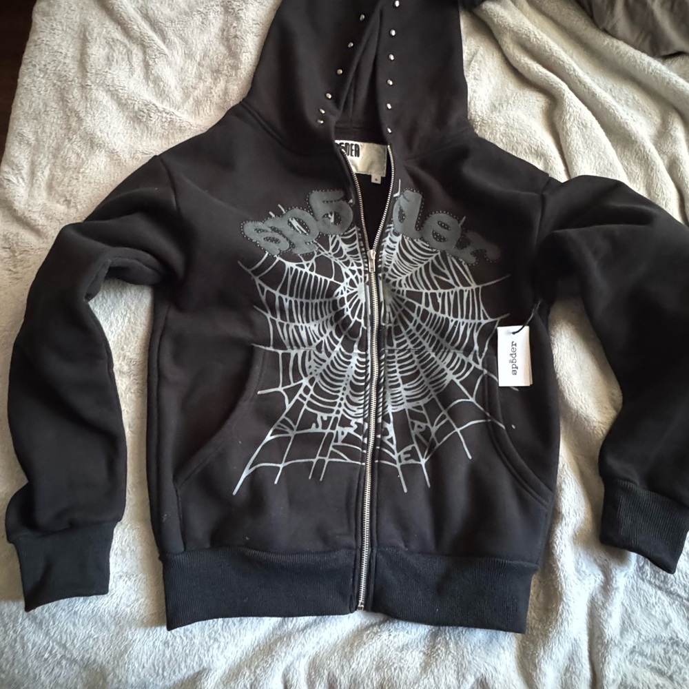 Spider Web Graphic Kids Hoodie